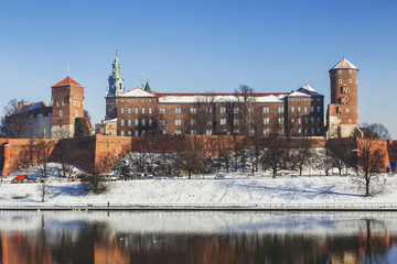 The historic Wawel Royal castle in Krakow, Poland