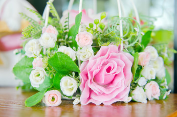 Obraz na płótnie Canvas Bunch of flowers arrangement for decoration