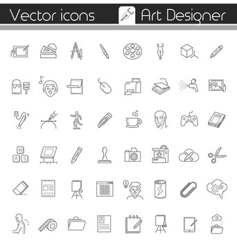The art designer, Vector icons.