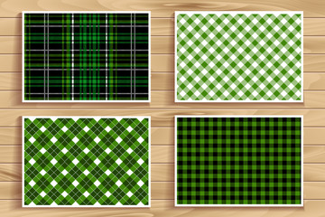 Set of seamless tartan patterns