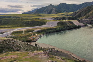 Naklejka premium Altai, merger Chui and Katun