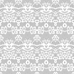 Lace seamless pattern with flowers