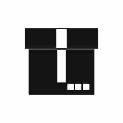 Box icon in simple style isolated on white background. Packaging symbol