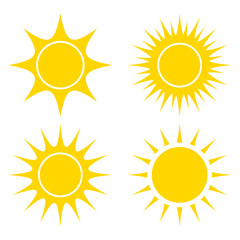 sun vector symbol icon design. illustration isolated on white ba