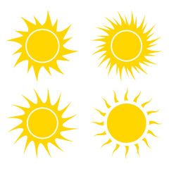 sun vector symbol icon design. illustration isolated on white ba