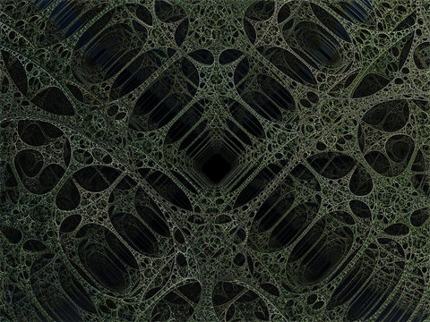 Green Lace Girders Abstract Fractal Design