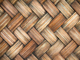 Closed up wooden weave texture background