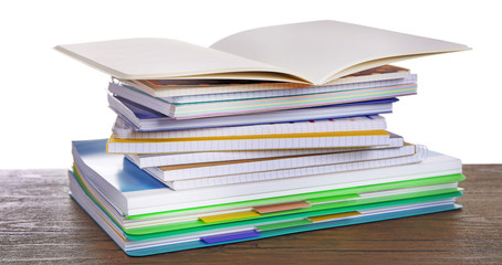 School notebooks, isolated on white