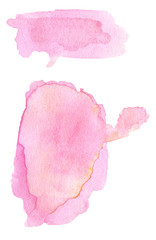 Pink Watercolor spot - Abstract hand drawn template with rough e