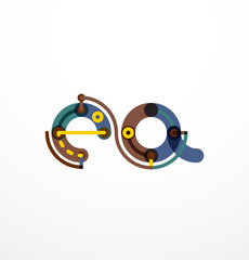 Abstract line design letter logo