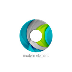 Circle or ring element logo with bold relief texture effect