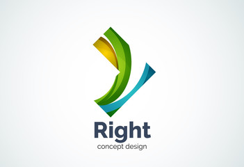 Abstract business company arrow logo template, direct concept