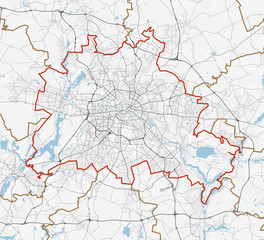 Map of Berlin city. Roads - 117381179