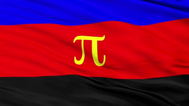 Polyamory Flag, Close Up Realistic 3D Animation, Seamless Loop - 10 Seconds Long