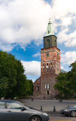 Fototapeta na wymiar Turku Cathedral on sunny day