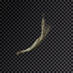 splash gold 3d transparent background