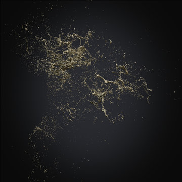 splash gold 3d rendering background