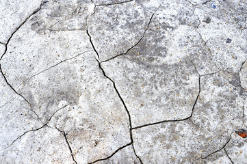 Natural texture in the form of dry cracked soil from heat