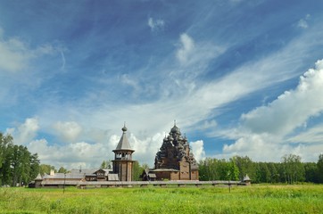 Landscape sky with clouds.