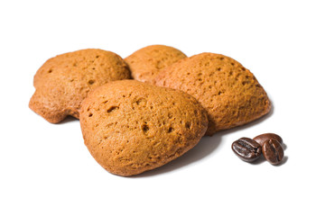 Buttermilk biscuits with coffee cooked in the oven. Italian specialties.