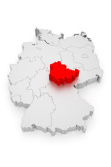 Thüringen, Deutschland Bundesländer 3D