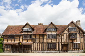 The house on Henley Street in Stratford Upon Avon, England which was the birthplace of William Shakespeare and now a museum that celebrates his life and work.