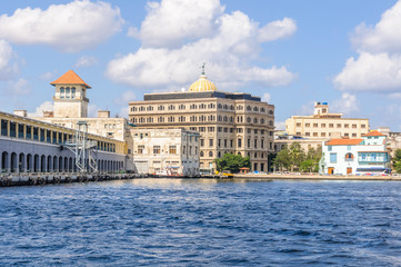 Fototapeta na wymiar View of the port in Havana, Cuba