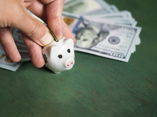 Hand Saving Money