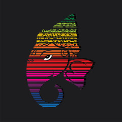 happy Ganesha chaturthi festival greeting card design vector