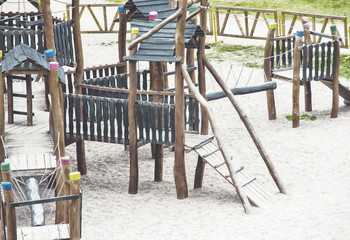 Fototapeta na wymiar Children kid playground for leisure and recreation activity