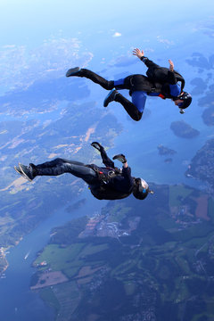 Funjump skydiving from 1200 ft over Norway
