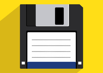 Flat floppy disk icon