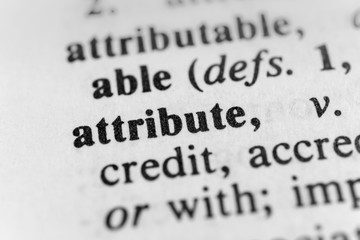 Obraz premium Attribute