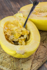 Raw spaghetti squash.