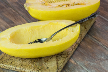Raw spaghetti squash.
