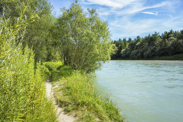path at the river Isar