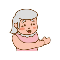 grandmother old person woman female icon. Isolated and flat illustration. Vector graphic