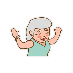 grandmother old person woman female icon. Isolated and flat illustration. Vector graphic