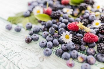Fresh berries from garden