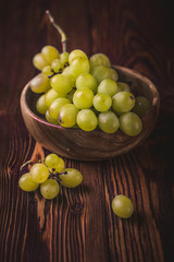 Bunch of green ripe grapes