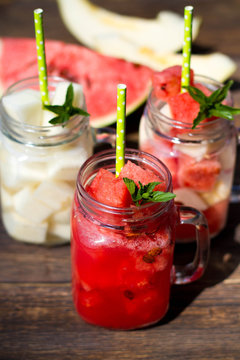 Watermelon and melon drink 