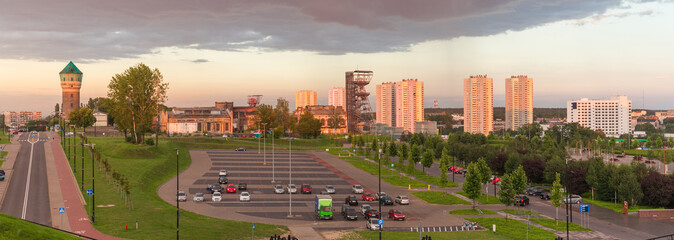 Sunset view of the Katowice city panorama  © Rochu_2008