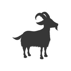 Goat animal farm pet character icon. Isolated and flat illustration. Vector graphic