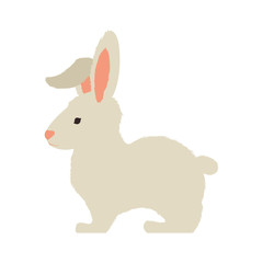 Rabbit animal farm pet character icon. Isolated and flat illustration. Vector graphic