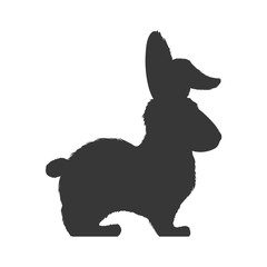 Rabbit animal farm pet character icon. Isolated and flat illustration. Vector graphic