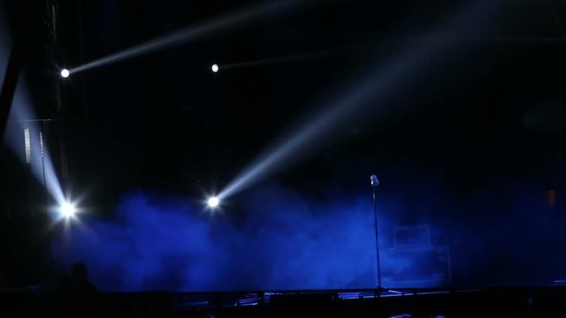 Stage concert lights flashing