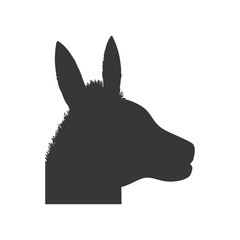 Donkey animal farm pet character icon. Isolated and flat illustration. Vector graphic