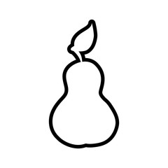 pear healthy food organic food market icon. Isolated and flat illustration. Vector graphic