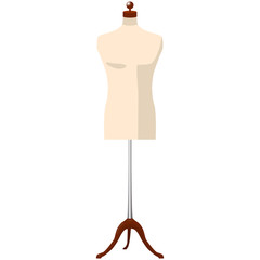 man mannequine dummy tailor isolated vector illustration