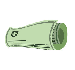 History document medical health care icon. Isolated and flat illustration. Vector graphic